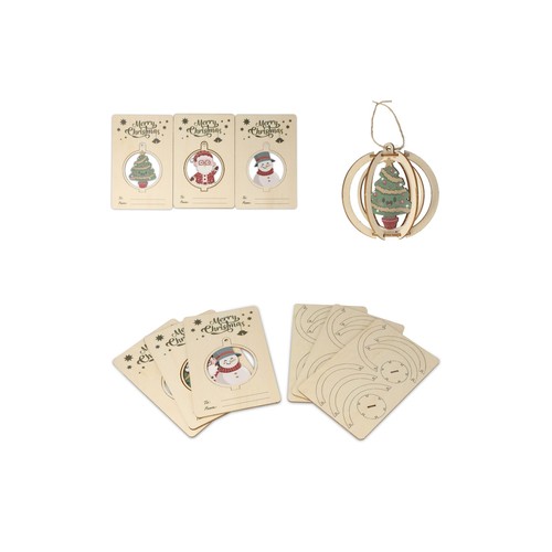 InSideOut Wooden Christmas ornament set of 3 InSideOut Wooden Christmas ornament set of 3