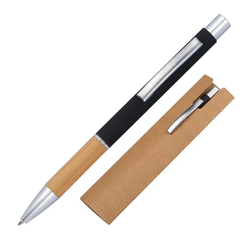 Pen van aluminium met bamboe Pen van aluminium met bamboe