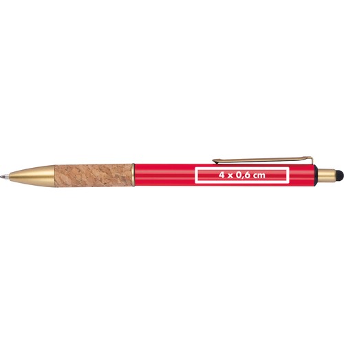 Ball pen with cork grip zone Ball pen with cork grip zone