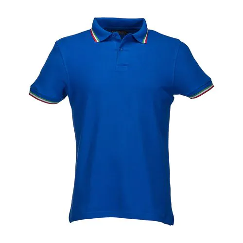 100% piqué cotton (180 g/m2) short-sleeved polo shirt with three-colour trims 100% piqué cotton (180 g/m2) short-sleeved polo shirt with three-colour trims