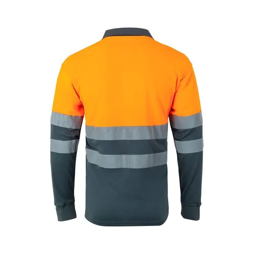 VL VULCAN. Polo bicolore (160g/m²) à manches longues, en polyester (100%) VL VULCAN. Polo bicolore (160g/m²) à manches longues, en polyester (100%)