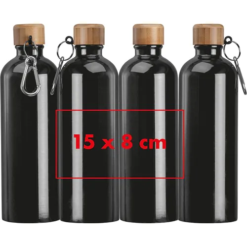 Gourde en acier inoxydable avec mousqueton, 750ml Gourde en acier inoxydable avec mousqueton, 750ml