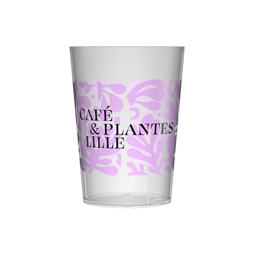 Personalised 10 cl Reusable Plastic Cup - 2 colors screen printing Personalised 10 cl Reusable Plastic Cup - 2 colors screen printing