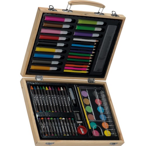 Grote houten tekenset Maxi Grote houten tekenset Maxi