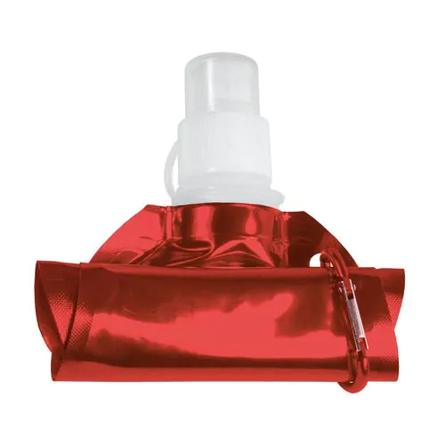 Gourde en PE/PET repliable (480ml), avec mousqueton (27 cm de haut pour 10,5 cm de largeur Gourde en PE/PET repliable (480ml), avec mousqueton (27 cm de haut pour 10,5 cm de largeur