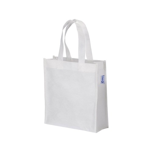 80 g / m2 R-pet mini shopping bag with short handles and gusset