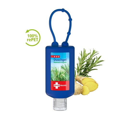 Shower Gel Rosemary-Ginger, 50 ml Bumper (blue), Body Label