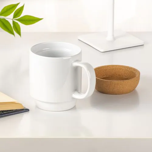 410 ml ceramic mug with separable cork base