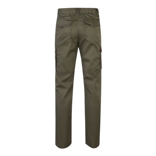 VL LUGH. Pantalon stretch, multipoches (240g/m²) en coton (46%), EME (38%) et polyester (16%)