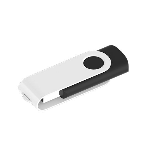 USB stick made of rubberised plastic and metal Flash Twist Priority