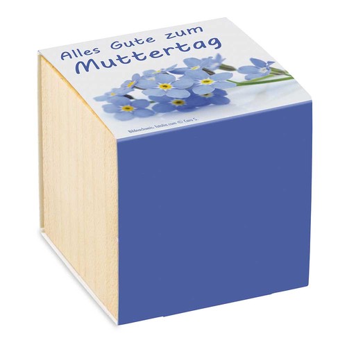 Houten kubus - standaard - Moederdag - zonder lasergravure Houten kubus - standaard - Moederdag - zonder lasergravure