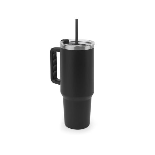 JOYNER XL. Grote roestvrijstalen reisbeker (91% gerecycled) met vacuüm geïsoleerde dubbele wand en een matte afwerking 1300 mL JOYNER XL. Grote roestvrijstalen reisbeker (91% gerecycled) met vacuüm geïsoleerde dubbele wand en een matte afwerking 1300 mL
