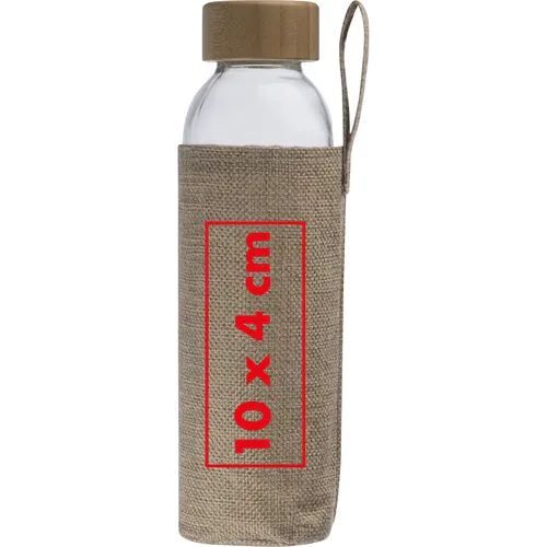 Glass bottle with bamboo lid and Jute cover Glass bottle with bamboo lid and Jute cover