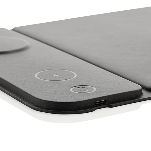 Tappetino mouse 3in1 con ricarica wireless 15W in rPET RCS