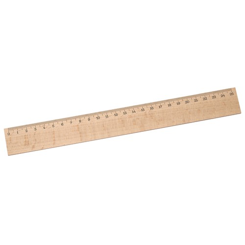 Wooden ruler 25 cm