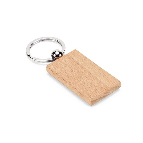 STEWIE. Rectangular keyring in beech wood STEWIE. Rectangular keyring in beech wood