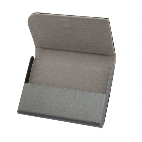 BLACK PU BURNISHED METAL TICKET HOLDER