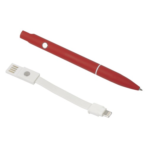Aluminium twist pen with clip that converts to charging cable USB/Lightning/micro USB Aluminium twist pen with clip that converts to charging cable USB/Lightning/micro USB