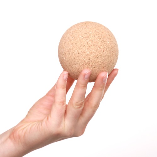 Balle de massage / balle de fascia en liège, 6 cm, "Made in Europe"