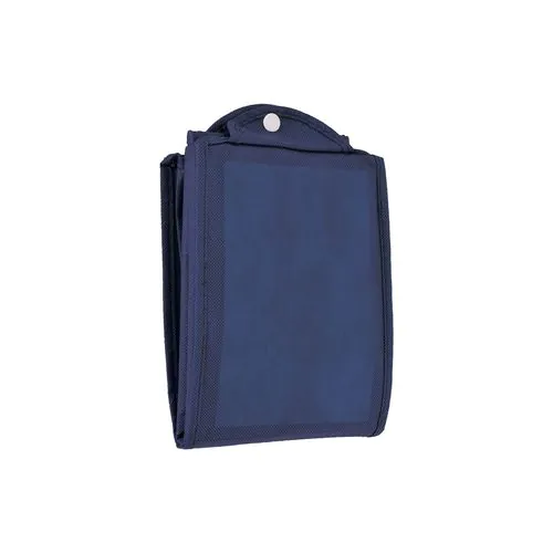 Shopper pliable avec soufflet en TNT 80g/m2 cousu, anses courtes Shopper pliable avec soufflet en TNT 80g/m2 cousu, anses courtes
