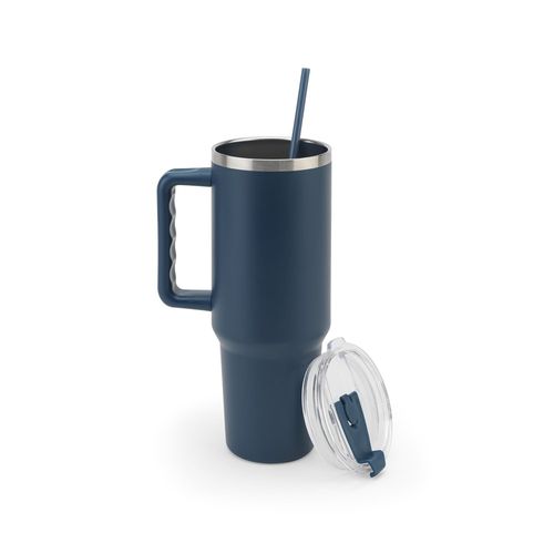 JOYNER XL. Large stainless steel travel cup (91% recycled) with vacuum insulated double wall and a matt finish 1300 mL