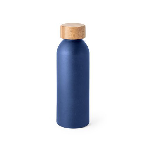 QUETA. Bouteille 550mL en aluminium avec bouchon en bambou QUETA. Bouteille 550mL en aluminium avec bouchon en bambou