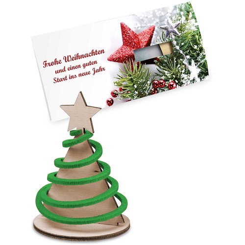 Felt Christmas-card - tree with spiral felt 4/0-c Felt Christmas-card - tree with spiral felt 4/0-c