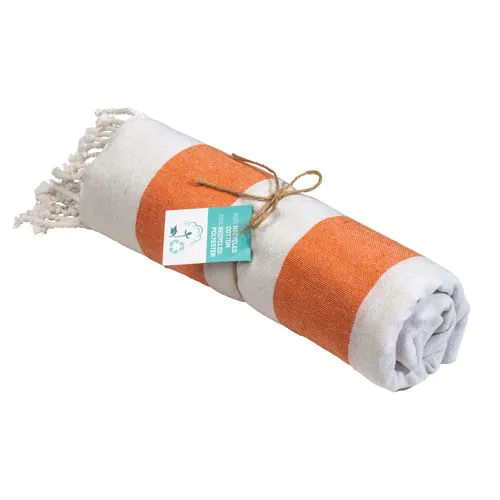 Serviette de plage / Paréo en coton recyclé de 180 gr/m2 avec frange, mesure 90x170 cm Serviette de plage / Paréo en coton recyclé de 180 gr/m2 avec frange, mesure 90x170 cm
