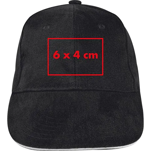 6-panel sandwich baseball cap