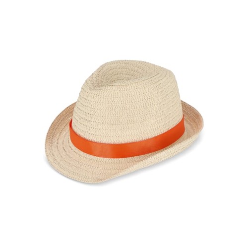 Chapeau de paille végétal avec bande colorée Chapeau de paille végétal avec bande colorée