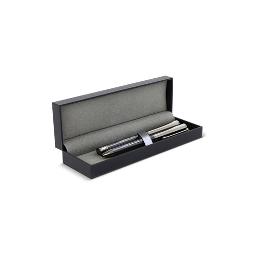 Set di penna a sfera e penna roller in metallo in confezione regalo