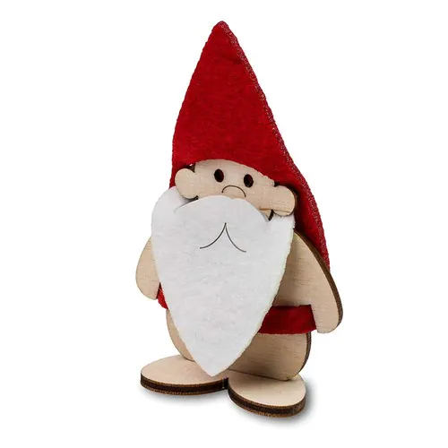Kerstkaart steekfiguren vilt-houten - Kerstelfen 4/0-c Kerstkaart steekfiguren vilt-houten - Kerstelfen 4/0-c