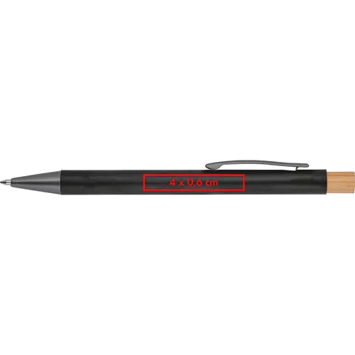 pen made from recycled aluminium with bamboo pusher