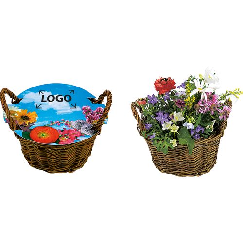 Panier en osier Croissance Florale