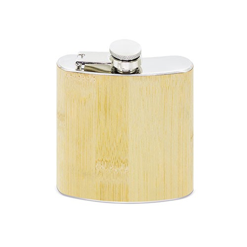 Flask 160ml steel and bamboo Cologna