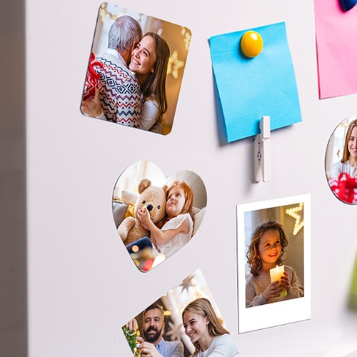 Aimants Photo Personnalisés – 4 Formes, sur Commande