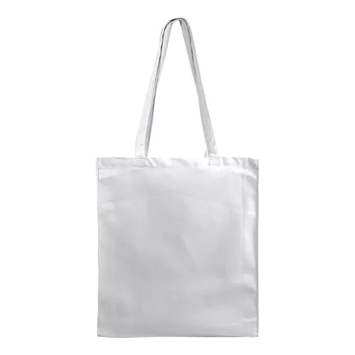 Shopper con soffietto in cotone 220 g/m2, manici lunghi e chiusura con zip Shopper con soffietto in cotone 220 g/m2, manici lunghi e chiusura con zip