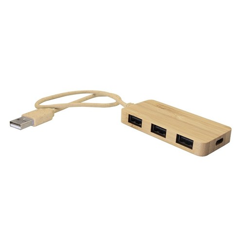 Bamboo USB and USB-C hub B'RIGHT | Kenzie