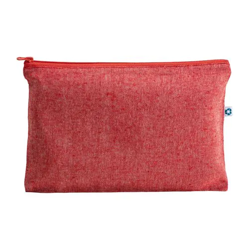 Beauty case en coton recyclé 150 g/m2, avec fermeture éclair