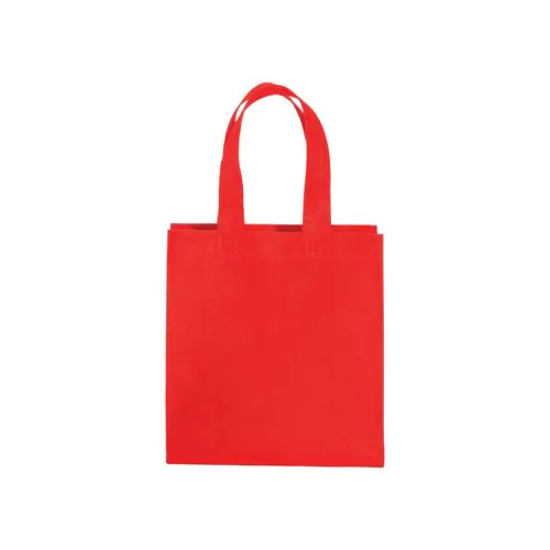 80 g/m2 non-woven fabric mini shopping bag with gusset and short handles