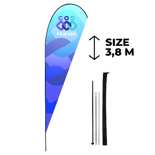 Customizable teardrop banner. Vriesea