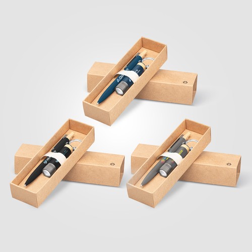 Reborn Recycled Aluminium Bamboo Accented Pen & Torch Gift Set – Laser