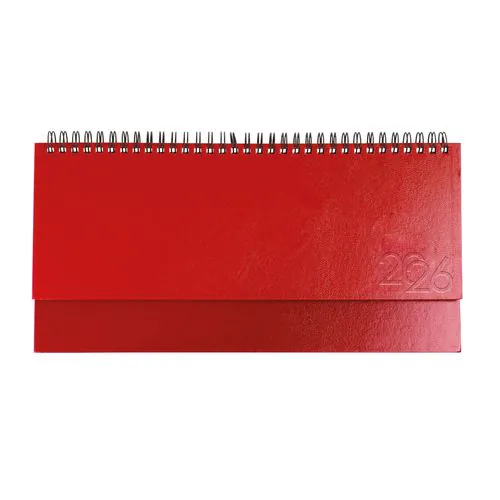 Agenda de bureau hebdomadaire 2026 avec couverture en carton laminé