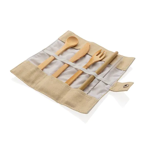 Reusable bamboo travel cutlery set Reusable bamboo travel cutlery set