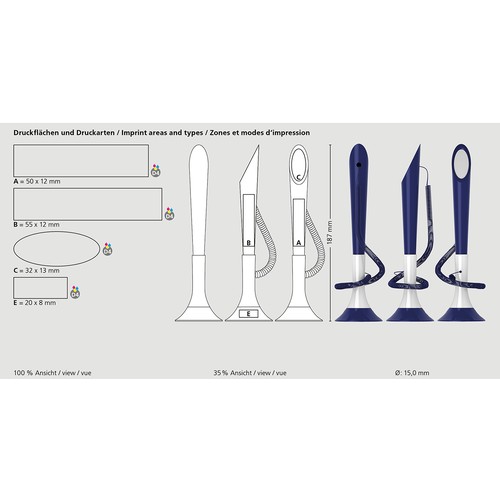 penna a sfera con base