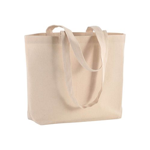 120 g/m2 cotton shopping bag, long handles and bottom gusset