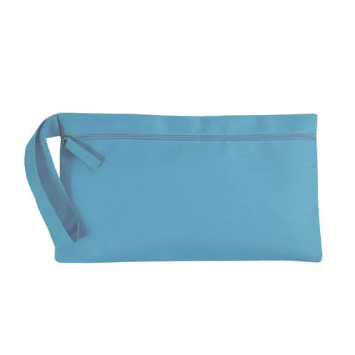 Polyester briefcase with zip closure and handle