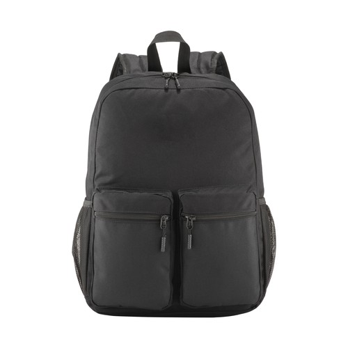 600D polyester 5 pockets backpack, two side meshed, adjustable shoulder straps