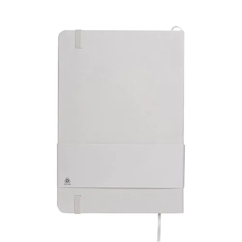 Carnet de notes avec couverture en résidus de fruits et fermeture élastique