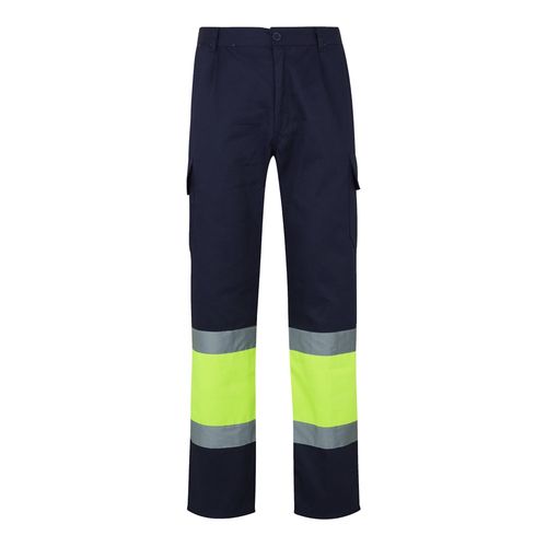 VL POSEIDON. Two-tone multi-pocket twill trousers (210g/m²), in cotton (20%) and polyester (80%)